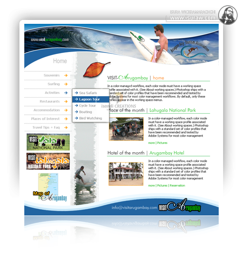 Arugambay Tourism Website