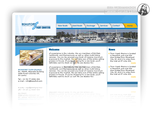 Beaufort Yacht Charters Website