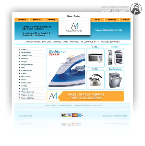 A4 Appliances Website
