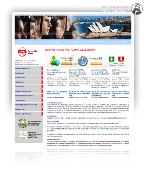 AIMC Australian Visas Website